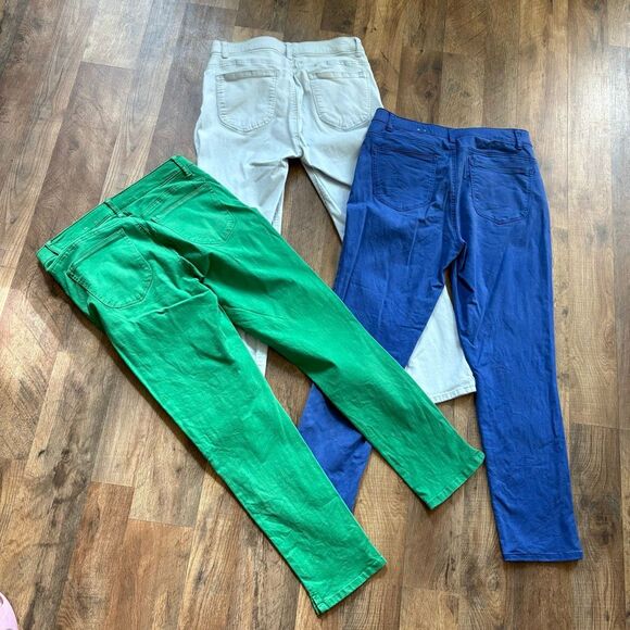 Gibson Latimer Budle Lot of 3 Skinny Pants Women's 8 Royal Blue, Green, Light Bl - Picture 2 of 15